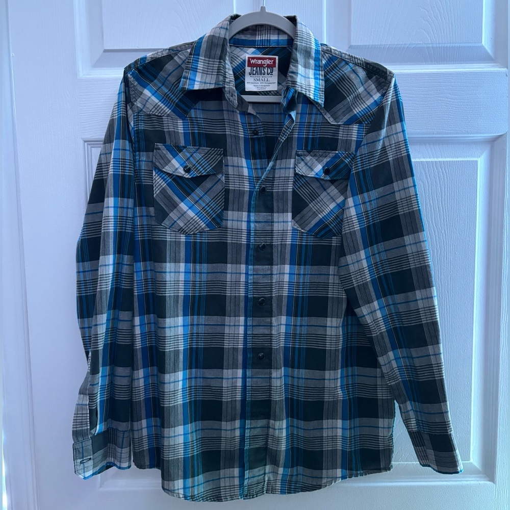 men’s small wrangler button up‎